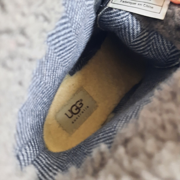 UGG Wedge Waterproof Ankle Boots Suede Sherpa Black Academia Fairy Cottage - Picture 10 of 12